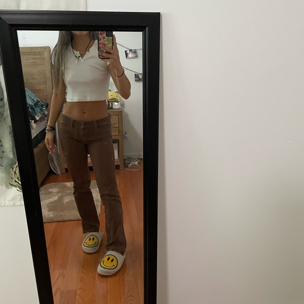 brandy white henley top